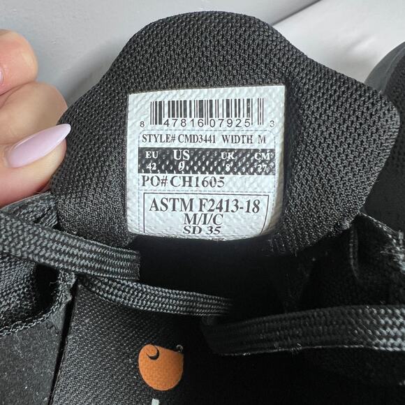 Carhartt Men’s FORCE Work Shoes Black Size 9 Slip Resistant Athletic Black - Picture 9 of 10